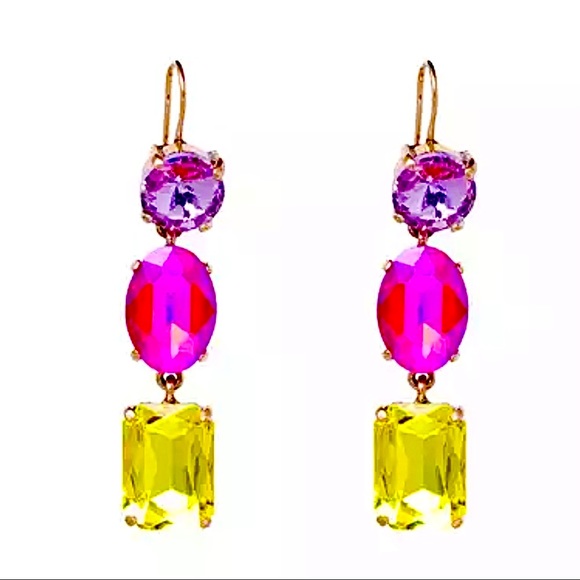 🍒3/$30 New Zara Gem Drop Earrings - Picture 2 of 3
